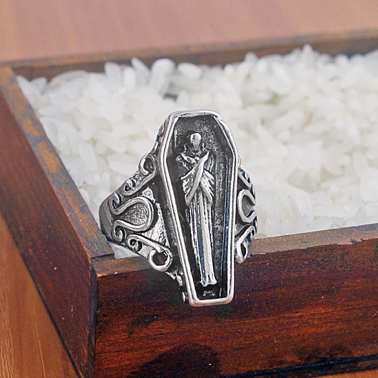 Ring Coffin Mummy Explosion Model Male Vampire Ring